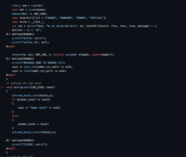 Embedded Debug Logging System